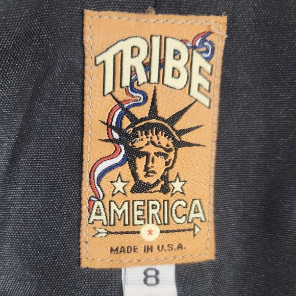 Tribe America Embelished Leather Vest SZ 8 RARE - Picture 4 of 16
